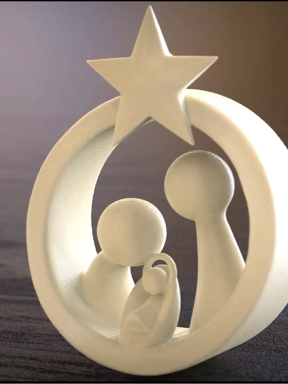 Neutral White Minimalist Nativity Ornament - Unbranded it will be white